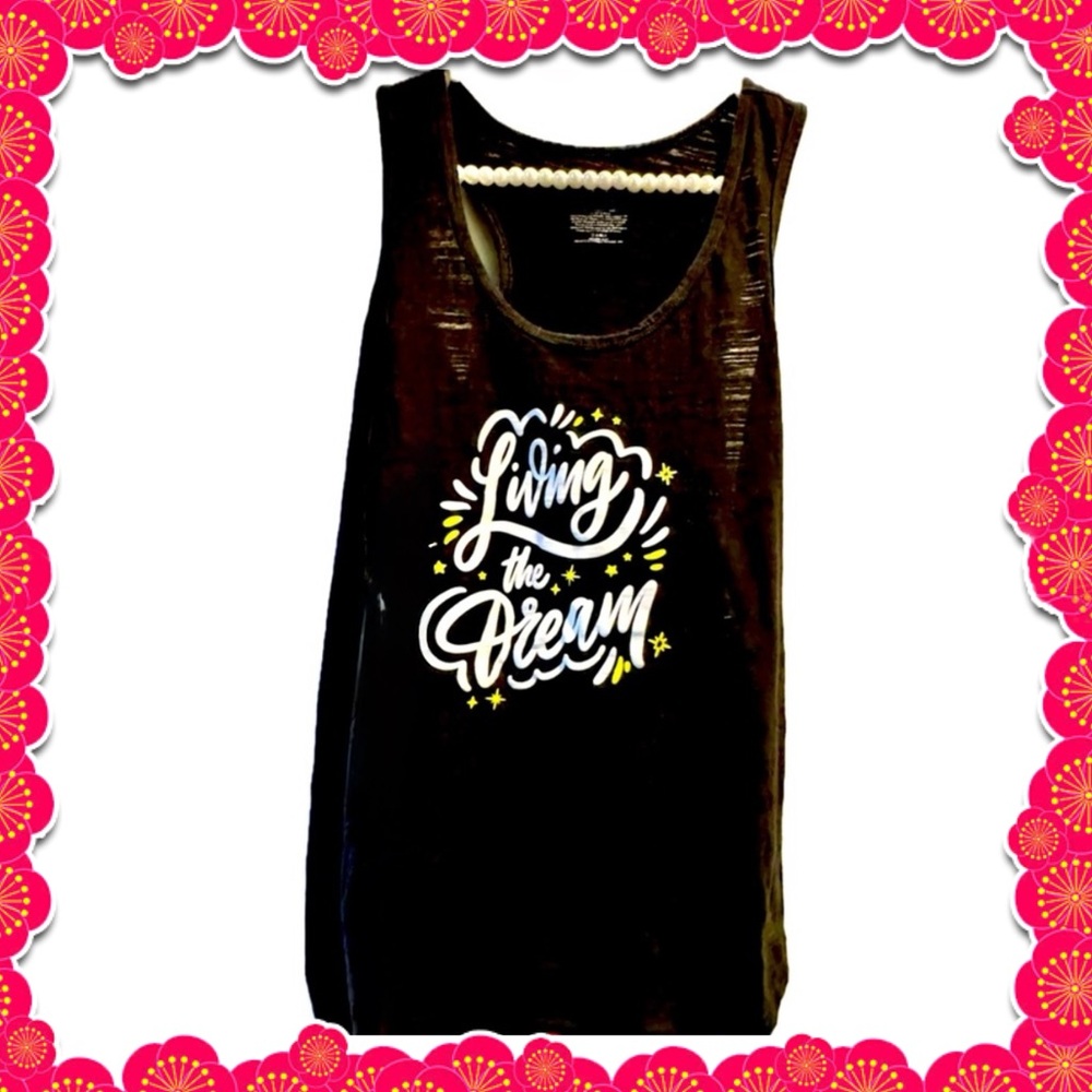 Tank top - Secret Treasures - black white yellow - Living the Dream - Large - Picture 2 of 7
